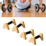 2Pcs Wooden Parallettes Bar Push up Handles for Workout Home Indoor Outdoor 25CM