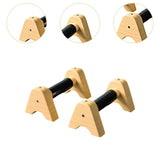 2Pcs Wooden Parallettes Bar Push up Handles for Workout Home Indoor Outdoor 25CM