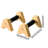 2Pcs Wooden Parallettes Bar Push up Handles for Workout Home Indoor Outdoor 30CM