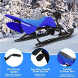 Snow Sled Boys for Downhill Portable Outdoor Activities Games Ski Sled Blue