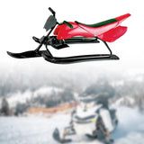 Snow Sled Boys for Downhill Portable Outdoor Activities Games Ski Sled Red