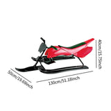 Snow Sled Boys for Downhill Portable Outdoor Activities Games Ski Sled Red