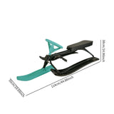 Snow Sled with Steering Wheel and Brake Snow Sledge for Children Kids Adults