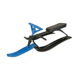 Snow Sled with Steering Wheel Brake Gift Ski Sled Slider for Children Adults Blue