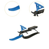 Snow Sled with Steering Wheel Brake Gift Ski Sled Slider for Children Adults Blue