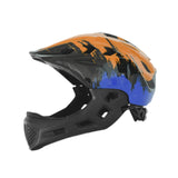 Bike Helmet for Kids Fashion Bicycle Helmet for Biking Outdoor Rock Climbing Orange Blue