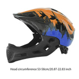 Bike Helmet for Kids Fashion Bicycle Helmet for Biking Outdoor Rock Climbing Orange Blue