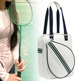 Tennis Racket Bag Tennis Bag for Badminton Racket Outdoor Activities Paddles White