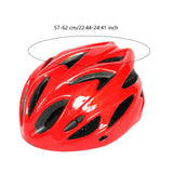 Bike Helmet for Adults 57cm-62cm for Outdoor Sports Bicycling Roller Skating Red