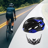 Bike Helmet Breathable Adjustable Bicycle Helmet for Biking Riding Bicycling Blue