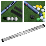 Golf Ball Retriever Portable Shagger Tube for Outdoor Driving Range Training Silver