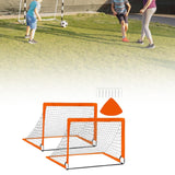 Kids Soccer Goal Football Goal Post for Backyard Garden Outdoor Sports Games Orange