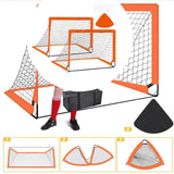 Kids Soccer Goal Football Goal Post for Backyard Garden Outdoor Sports Games Orange