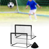 Kids Soccer Goal Football Goal Post for Backyard Garden Outdoor Sports Games Black