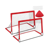 Kids Soccer Goal Football Goal Post for Backyard Garden Outdoor Sports Games Red