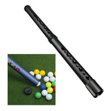 Golf Balls Retriever Tube Golfer Gift Portable 2 Sections Detachable Grabber Black