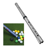 Golf Balls Retriever Tube Golfer Gift Portable 2 Sections Detachable Grabber Silver