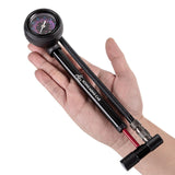 Bike Shock Pump Bicycle Tire Inflator Metal Bicycle Pump with Pressure Gauge