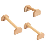 2Pcs Wooden Parallettes Anti Slid Sturdy Push Up Stands for Home Yoga Workout 25 cm