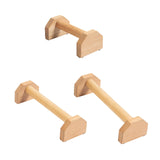 2Pcs Wooden Parallettes Anti Slid Sturdy Push Up Stands for Home Yoga Workout 25 cm