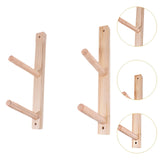 2 Pieces Wood Yoga Mat Storage Rack Yoga Mat Organizer Holder for Skateboard 2 Tier