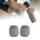 2x Sports Wristbands Adjustable Wrist Protector for Powerlifting Gym Fitness Gray