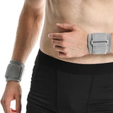 2x Sports Wristbands Adjustable Wrist Protector for Powerlifting Gym Fitness Gray