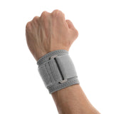 2x Sports Wristbands Adjustable Wrist Protector for Powerlifting Gym Fitness Gray