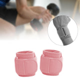 2x Sports Wristbands Adjustable Wrist Protector for Powerlifting Gym Fitness Pink