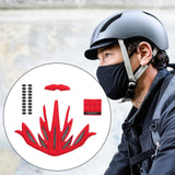 Helmet Liner Kits Reusable Cushion Mat Helmet Inner Padding for Bike Cycling Red