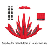 Helmet Liner Kits Reusable Cushion Mat Helmet Inner Padding for Bike Cycling Red