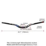 Bike Handlebar Easy to Install Lightweight Riser Bar for Mountain Road Bikes Green