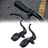 2Pcs Bicycle Brake Lever Sturdy Aluminum Replacement for Mountain Road Bikes Black