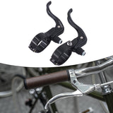 2Pcs Bicycle Brake Lever Sturdy Aluminum Replacement for Mountain Road Bikes Black