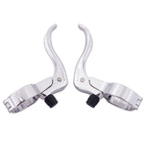 2Pcs Bicycle Brake Lever Sturdy Aluminum Replacement for Mountain Road Bikes Siliver