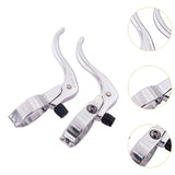 2Pcs Bicycle Brake Lever Sturdy Aluminum Replacement for Mountain Road Bikes Siliver