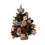 Tabletop Christmas Tree with Lights Realistic Xmas Tree for Home Party Table Cotton Ornament 45cm