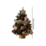 Tabletop Christmas Tree with Lights Realistic Xmas Tree for Home Party Table Cotton Ornament 60cm