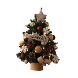 Tabletop Christmas Tree with Lights Realistic Xmas Tree for Home Party Table Cotton Ornament 60cm