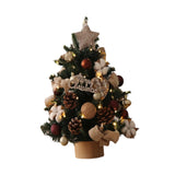 Tabletop Christmas Tree with Lights Realistic Xmas Tree for Home Party Table Cotton Ornament 60cm