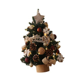 Tabletop Christmas Tree with Lights Realistic Xmas Tree for Home Party Table Cotton Ornament 60cm