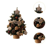 Tabletop Christmas Tree with Lights Realistic Xmas Tree for Home Party Table Cotton Ornament 60cm