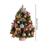 Tabletop Christmas Tree with Lights Realistic Xmas Tree for Home Party Table Elk Ornament 45cm