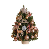 Tabletop Christmas Tree with Lights Realistic Xmas Tree for Home Party Table Elk Ornament 45cm