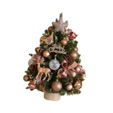 Tabletop Christmas Tree with Lights Realistic Xmas Tree for Home Party Table Elk Ornament 45cm