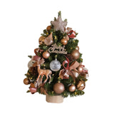 Tabletop Christmas Tree with Lights Realistic Xmas Tree for Home Party Table Elk Ornament 60cm