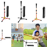 Baseball Batting Tee Adjustable Height with Bag Training Equipment Tee Stand Red