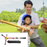 Baseball Batting Tee Adjustable Height with Bag Training Equipment Tee Stand Red