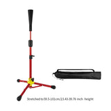 Baseball Batting Tee Adjustable Height with Bag Training Equipment Tee Stand Red