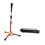 Baseball Batting Tee Adjustable Height with Bag Training Equipment Tee Stand Red